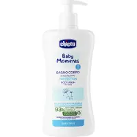 Chicco Baby Moments, Mousse de bain liquide à l'extrait de calendula, 500 ml, 0 mois et +