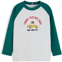 Tommy Hilfiger T-Shirt jaune / gris clair / jade / rouge