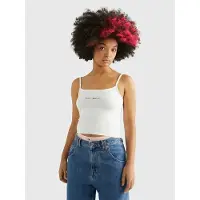 Tommy Hilfiger Bby Color Linear Strap Sleeveless T-shirt Blanc M Femme