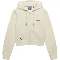 Superdry Veste de survêtement 'Essential' bourgogne / blanc cassé