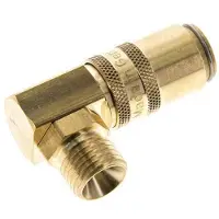 Tameson Coupleur de moule en laiton DN 6 Filets mâles M14x1.5 Double obturation 90-deg