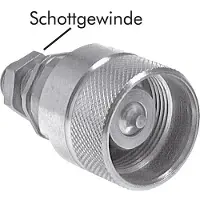 Tameson Acier DN 20 Coupleur hydraulique Bouchon 20 mm S Anneau de compression Cloison ISO 14541/8434-1 D M42 x 2