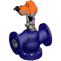 Belimo Vanne à Globe DN65 Bride Course de 30mm Kvs63 100-240VAC 150s 2/3-points 2500N IP54 H665N/EV230A-TPC