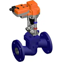 Belimo Vanne à Globe 30mm Bride DN100 Kvs145 24VAC/DC Sûr en Cas de Défaillance 150s BACnet 0-10/2-10V 2000N IP54 H6100S/AVK24A-MOD