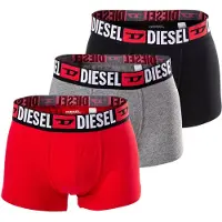 Diesel Boxers 'UMBX-DAMIENTHREEPACK' gris / rouge / noir