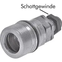 Tameson Acier DN 20 Coupleur hydraulique Manchon 15 mm L Anneau de compression Cloison ISO 14541/8434-1 D M42 x 2