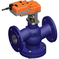 Belimo Vanne à Globe DN80 Bride 18mm Course Kvs90 100-240VAC Sûr en Cas de Défaillance NC/NO 150s 3 Points 1000N IP54 H679N/NVK230A-3