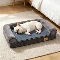 Bingopaw WISFOR Canapé pour chien Lit orthopédique pour chien Canapé pour chien de petite taille, imperméable, lavable, housse amovible M : 80x60x16cm