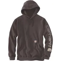 Carhartt Hommes, Pull-over, K288 Logo Sweatshirt in Dunkelsepia, Marron, (XS)