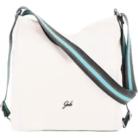 Gabs Sac à dos Aissa L Aissa Bull Noir Femme Cuir Aspect Blanc