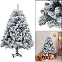 Peviasot Arbre de Noël artificiel , 120 cm, vert, avec effet neige, 340 branches, en PVC et métal, avec branches qui s'ouvrent automatiquement