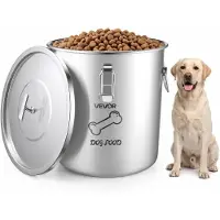 Vevor Conteneur Croquettes Chien en Acier Inoxydable