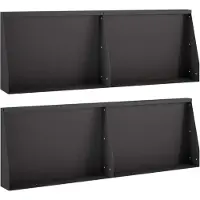 vidaXL Muret de soutènement, 4 pièces, 60 x 12 x 50 cm, acier, noir