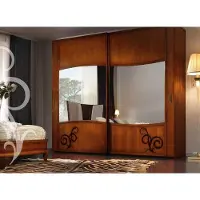 AEA Armoire Armoire avec portes coulissantes Chambre Armoires murales en bois Miroir