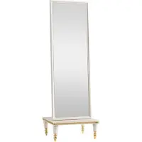 AEA Spiegel Weiß Schlafzimmer Modern Stehspiegel Metall Elegantes Standspiegel