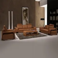 AEA Ledersofa Sofagarnitur 3+2+1 Sitzer Set Garnitur Polstersofa Couch Designersofa