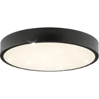 Brilliant LED Plafonnier Slimline Starry Ø 39 x 6,5 blanc neutre noir-blanc