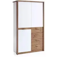 AEA Armoire Meubles de chambre à coucher massifs Armoire en bois blanc armoire