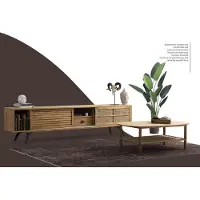 AEA Support TV RTV Lowboard Table basse Marron Bois Moderne Salon Set