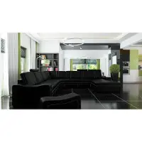 Xl Moebel Gmbh XXL Ledersofa mit USB Ledercouch Wohnlandschaft Ecksofa Garnitur Sofa Leder
