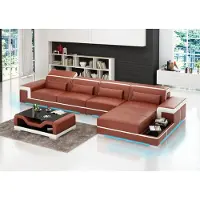 AEA Ledersofa USB Wohnlandschaft Ecksofa Ecke Garnitur Design Moderne Sofa Couch
