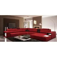 AEA Canapé d'angle Canapé Coussin Garniture Design Cuir synthétique Paysage de salon Landau R