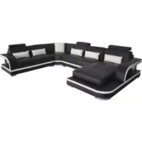 AEA Canapé en cuir d'angle Canapé d'angle Salon Salon Design Canapés modernes Canapés UForm G8011