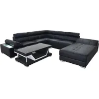 AEA Design Leder Wohnlandschaft Eck Sofa Moderne Garnitur Couch Ecke Grau USB