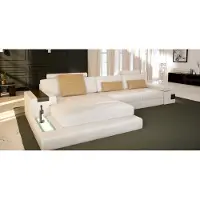 AEA Ecksofa mit USB Polster Wohnlandschaft Eck Garnitur Ecke Leder Sofa L-Form
