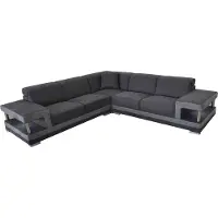 AEA Leder Eck Sofa mit USB Polster Wohnlandschaft Luxus Garnitur Ecke Sofas Couchen