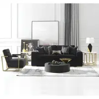AEA Wohn Zimmer Italienisch Möbel Sitz Garnitur 3 + 1 Sitzer + Couch Tisch Set 3tlg.