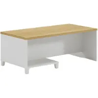 AEA Moderner Couchtisch mit weißem Korpus und Holzoberfläche für elegantes Wohnen