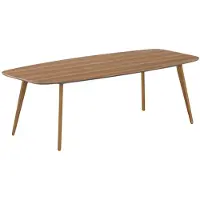 AEA Moderner Couchtisch aus Holz und Weiß mit Stauraum und eleganten Holzbeinen