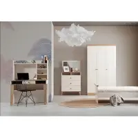 AEA Beige Schlafzimmer Garnitur Moderner Schminktish Schrank Holztisch