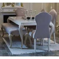 AEA Esszimmer Set Design Garnitur 6tlg. Holz Möbel 4x Stuhl Tisch Hocker Gruppe