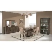 AEA Esszimmer Esstisch Stuhl Kommode Spiegel Vitrine Gruppe Garnitur Holz Set 8tlg.