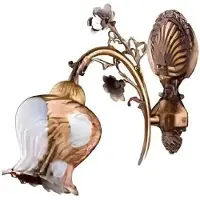 AEA Applique murale Applique murale fleurs Lustre mural Lampe brune Verre