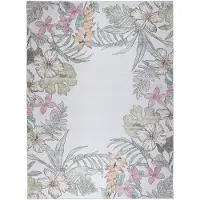 FRAAI Tapis d’extérieur à fleurs | Poppy Crème | 160x230cm | Crème | Rectangulaire | Tapis