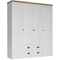 AEA Armoire vestiaire Armoire en tissu Tiroirs Tringle à vêtements