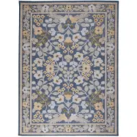 FRAAI Tapis d'intérieur et d'extérieur | Bloom Oriental Bleu | 120x170cm | Bleu | Rectangulaire | Tapis