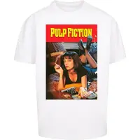 Mc Clothes T-Shirt 'Pulp Fiction Poster' noisette / rouge sang / noir / blanc