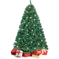 Vigevee Arbre de Noël , 120 cm, sapin artificiel avec 150 LED, 340 embouts, arbre de Noël en plastique avec 8 modes d'éclairage et support en métal