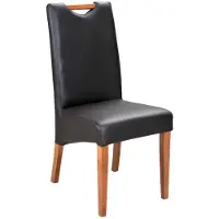 AEA Design Sessel Polster Set 4x Stuhl Holz 100% Leder Stühle Gastro Esszimmer