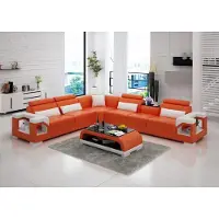 AEA Moderne Ledersofa Couch Polster Eckgarnitur Ecksofas Sofa Couchen Ecksofa + USB