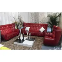 Xl Moebel Gmbh Sofagarnitur Chesterfield Sessel Sofa Set 3 tlg Ledersofa Rot Modern