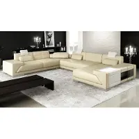 AEA XXL BIG Salon en U Canapé d'angle Canapé Coussin Garniture Cuir Nouveau