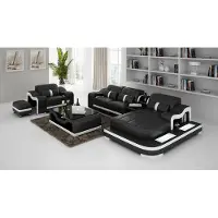 AEA Wohnlandschaft Ecksofa L-Form Sessel Set Garnitur Modern Sofa Leder Couch