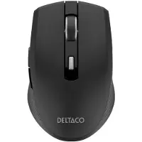 Deltaco Souris de voyage silencieuse USB-C sans fil avec USB-C Rece - Mus - 6 knapp - Sort (Sans fil), Souris, Noir
