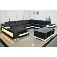 AEA Luxus wohnzimmer sofa ecksofa polster eck sofas couchen led ledercouch garnitur