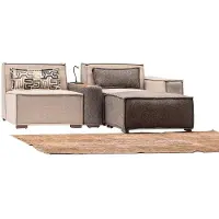 AEA Wohnlandschaft Sofa Couch Set Sitzgruppe Sitzgruppe Lounge Polstergarnitur 3+1